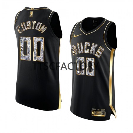 Dres Milwaukee Bucks Prilagođeni Nike 2022 Golden Diamond Edition Crno Swingman - Muške
